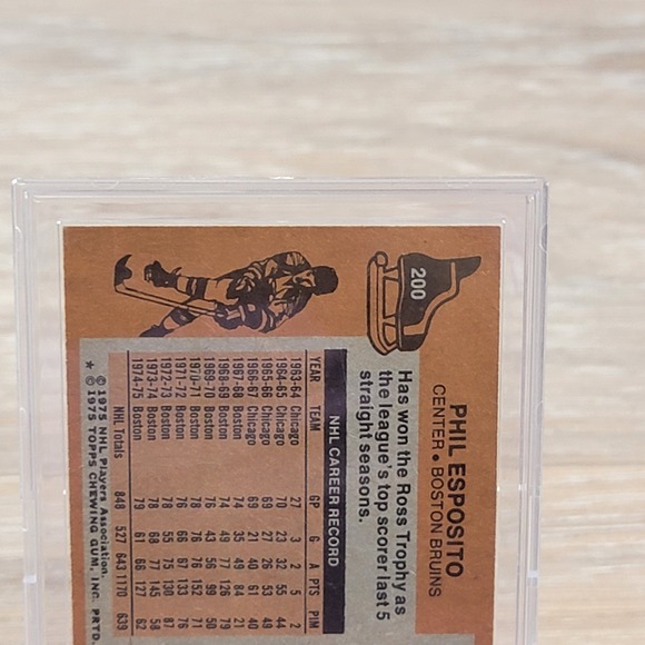 Phil Esposito 1975 Topps Phil Boston Bruins Signed Hockey Card Autographed - Picture 6 of 6